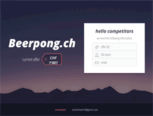 Tablet Screenshot of beerpong.ch